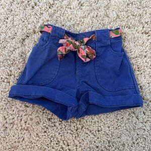 Boden 3 Years Animal Printed Belt Blue Shorts 3Y